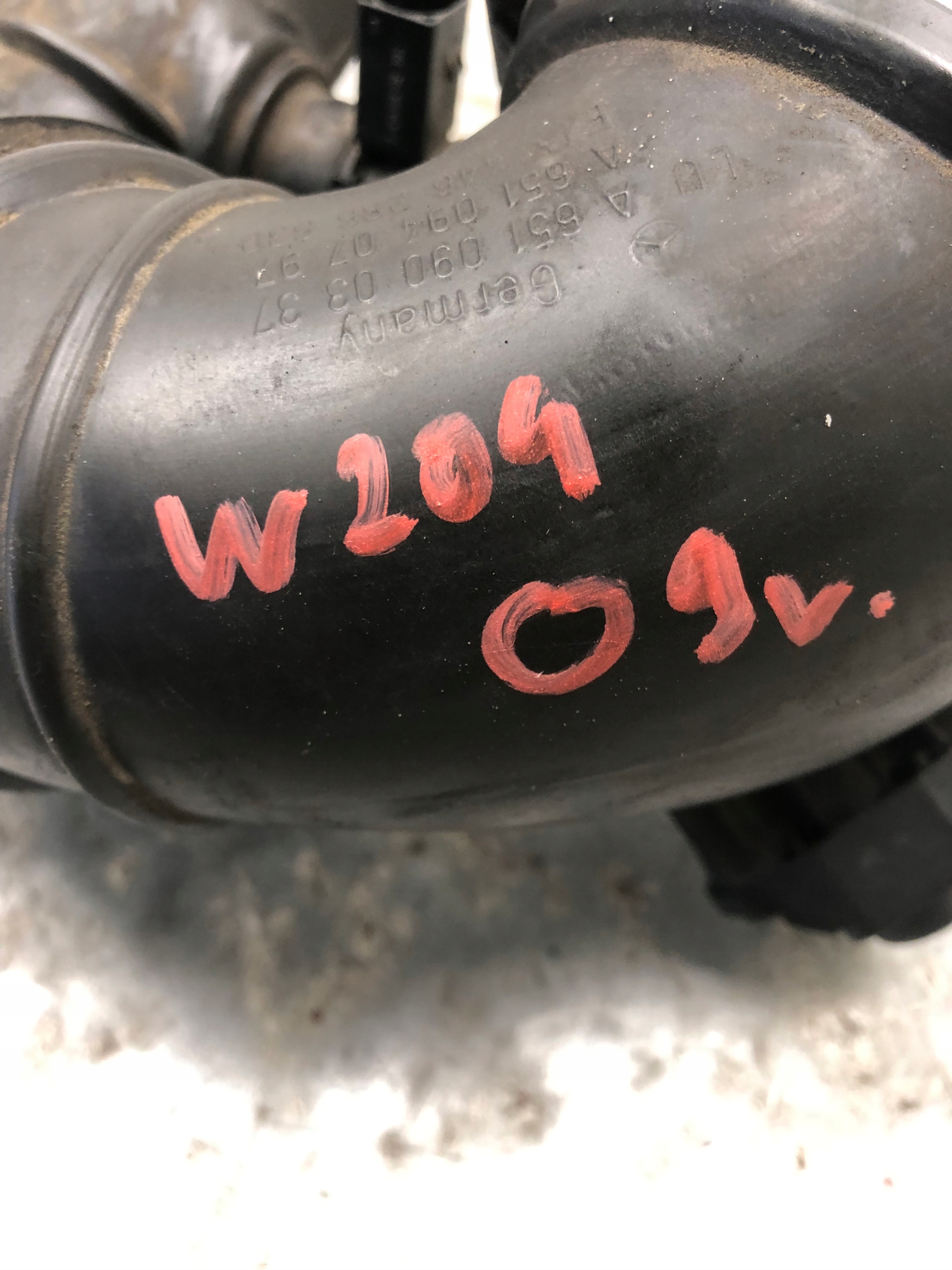 pipe air hose MERCEDES W204 A6510940797