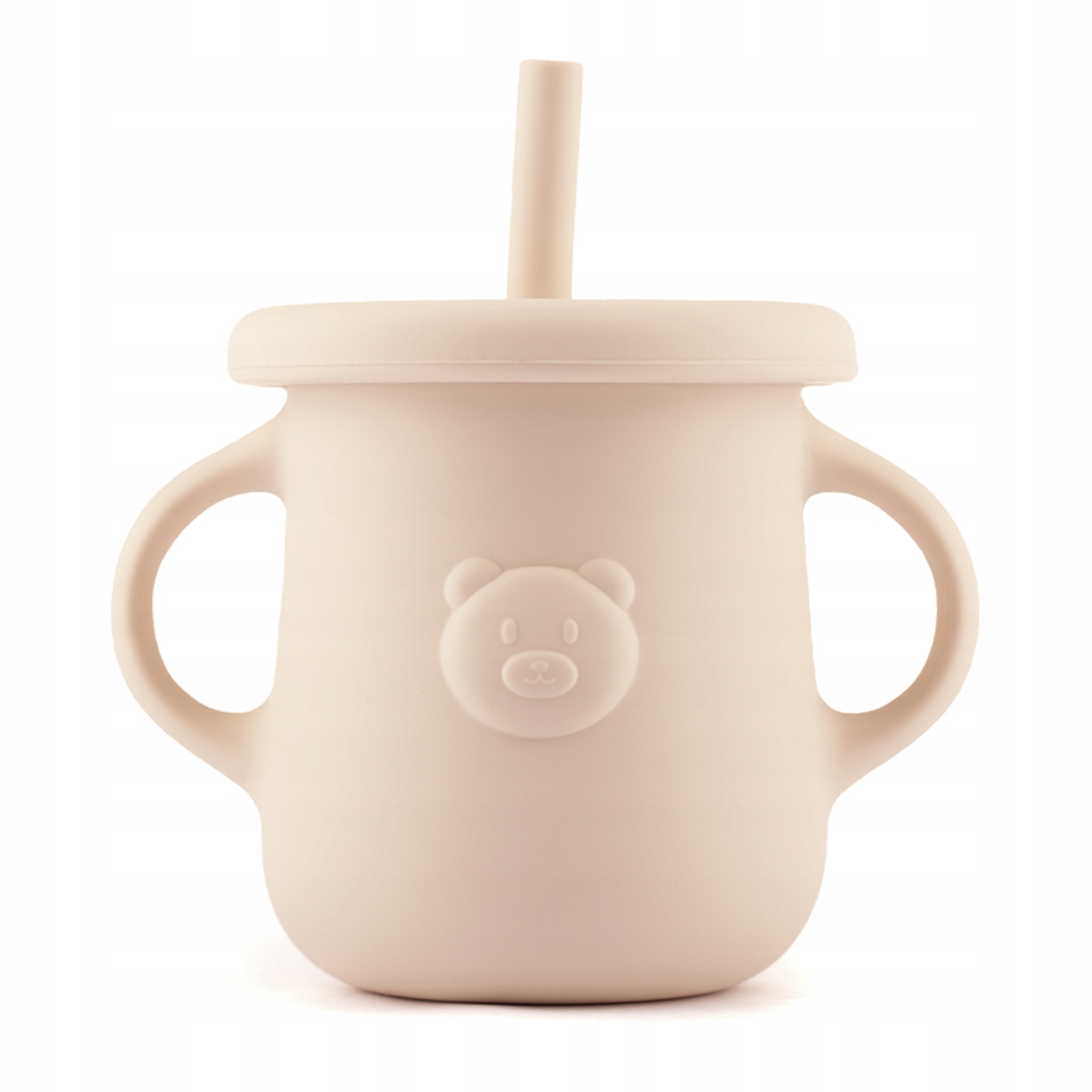 SILIKONOWY KUBEK ze SŁOMKĄ i UCHWYTAMI Dla Dzieci 250ml Retter Mjölk