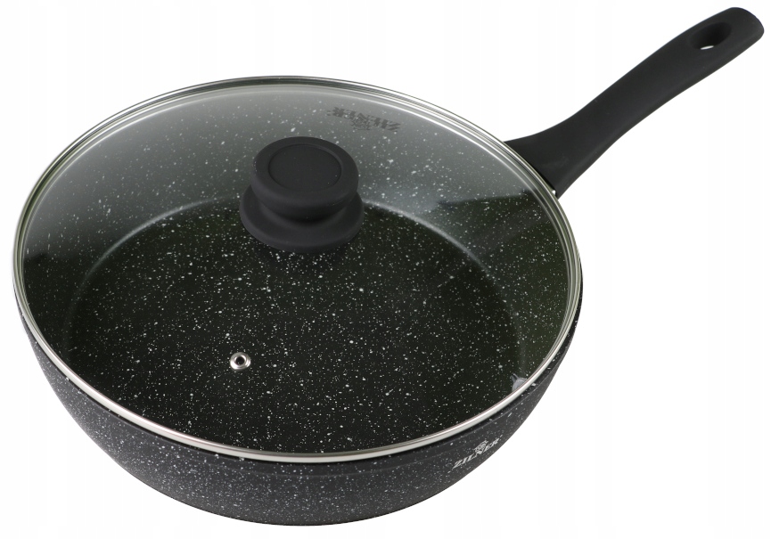 

Patelnia Marmurowa Głęboka 26cm z Pokrywką 7716