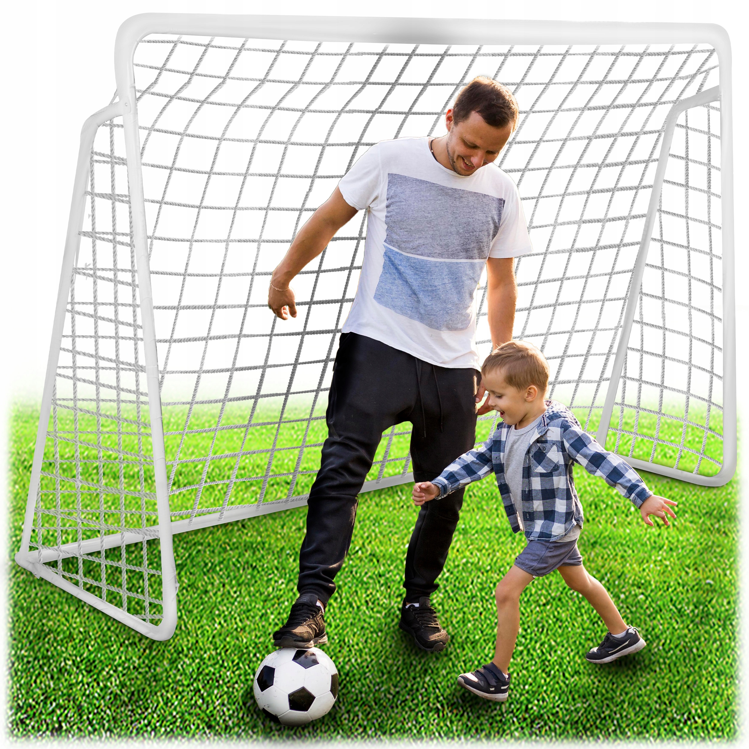 Duża Bramka Piłkarska Do Piłki Nożnej 300x200x90 cm Stalowa Neo-Sport 3x2m