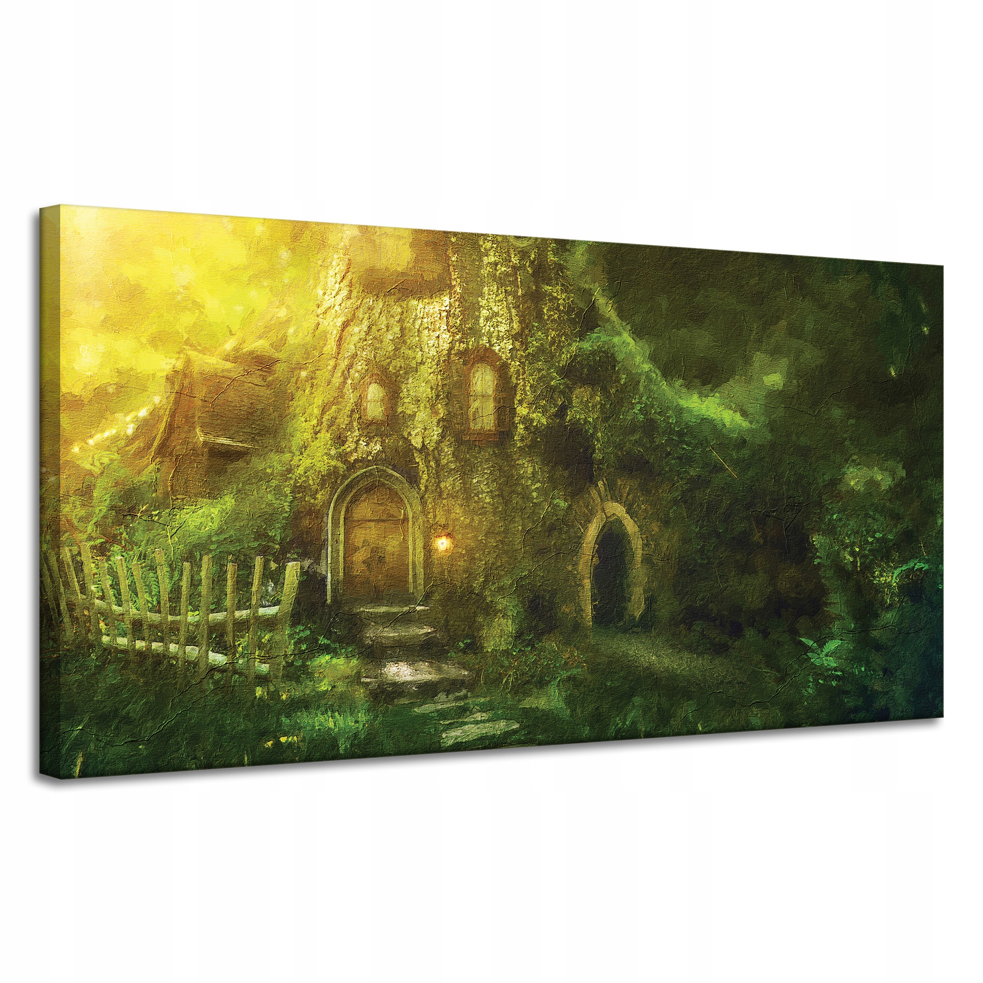 Obraz na plátně Dům ve stromě Olejové umění 120x60 cm Ideální jako dárek