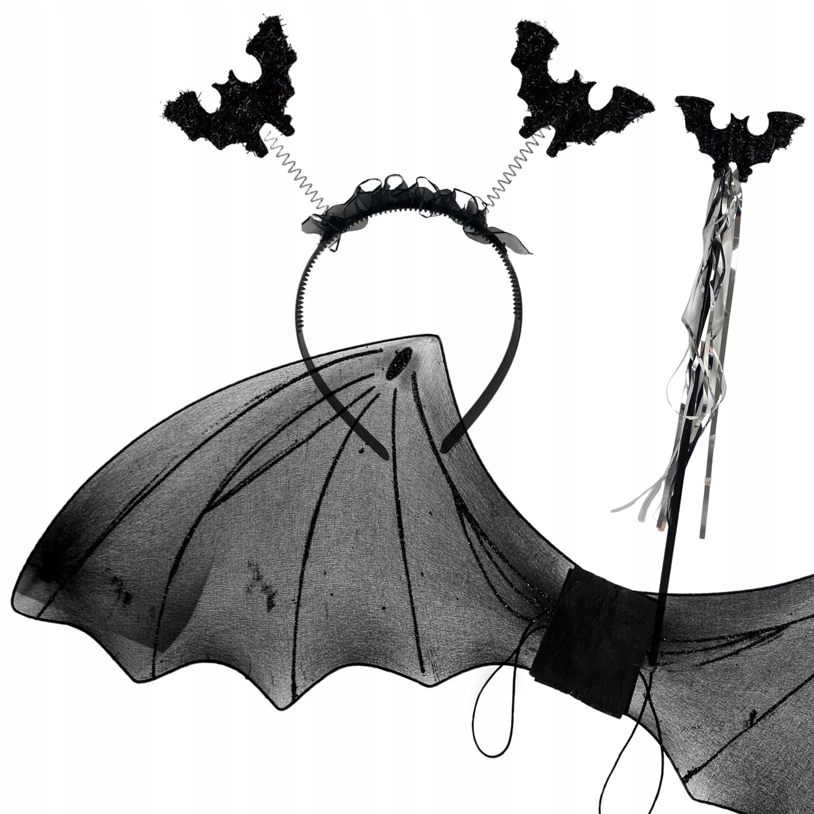 STRÓJ HALLOWEEN PAJĘCZARKA NIETOPERZ WIEDŹMA Rozmiar 116