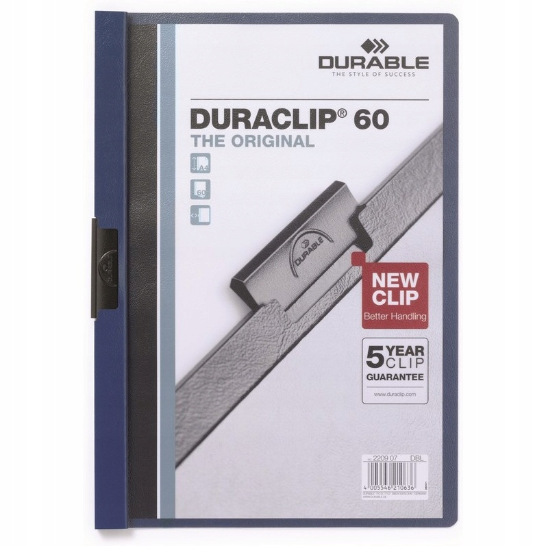 

Skoroszyt Z Klipsem A4 Durable Duraclip 60 Granat