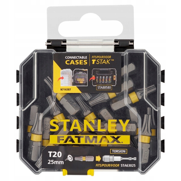 

20 Bitów Udarowych T20 25mm Stanley STA88570-XJ