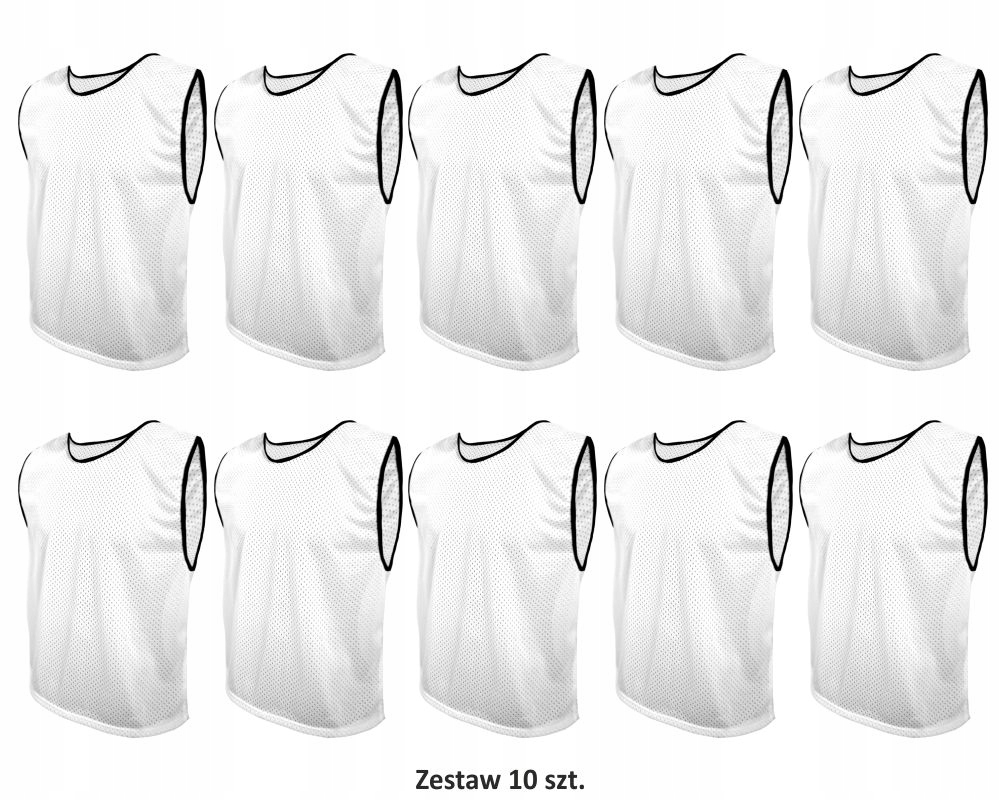 Znacznik treningowy koszulka sportowa Sportsbibs Biały 10szt XL Zestaw