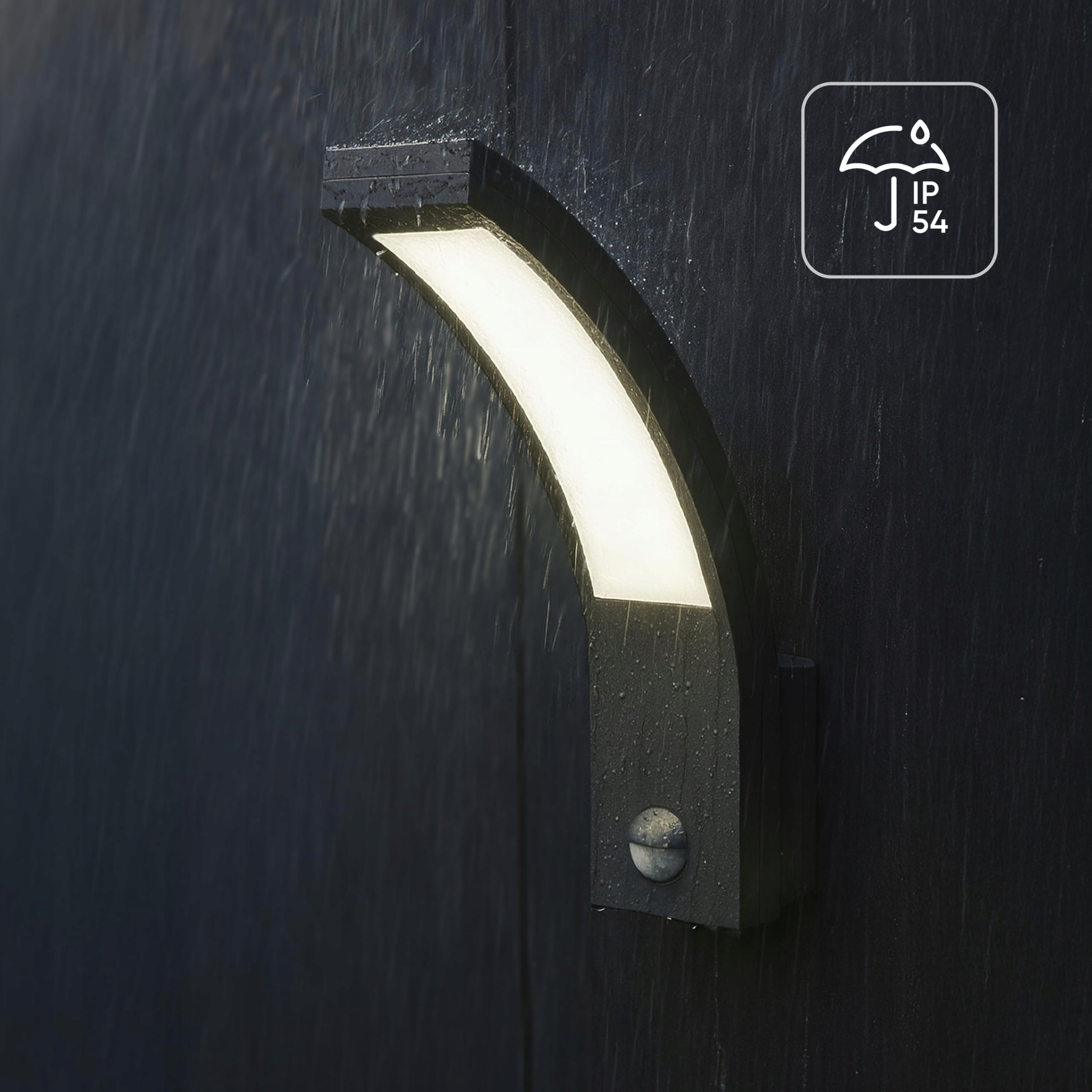 Lampa LED Zewnętrzna Czujnik Ruchu Energooszczędna Ciepła IP54 MIRATIC — miniatura 2