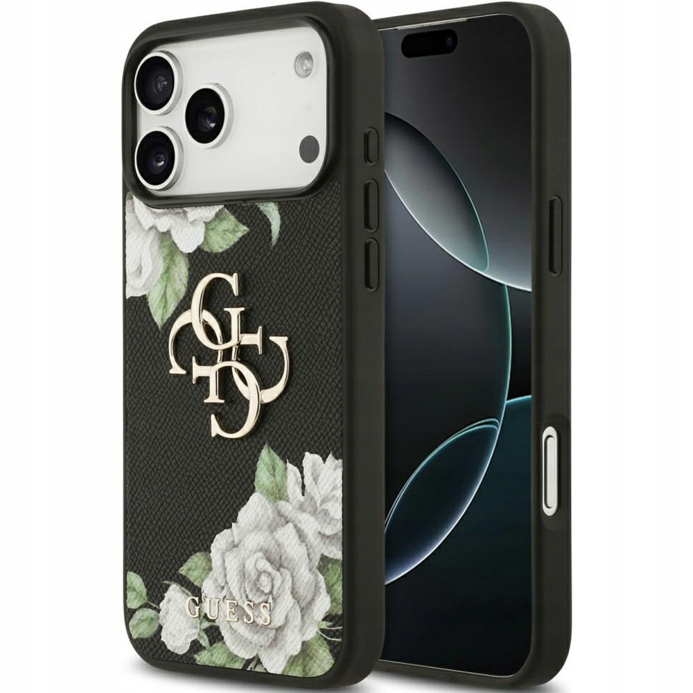 Pouzdro Guess pro iPhone 17 Pro Max, módní ochranné, lehké, květinové, pevné zadní kryt