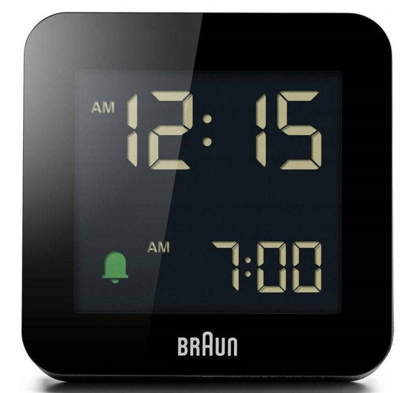 Braun BC09B digitální budík černý reverzní LCD