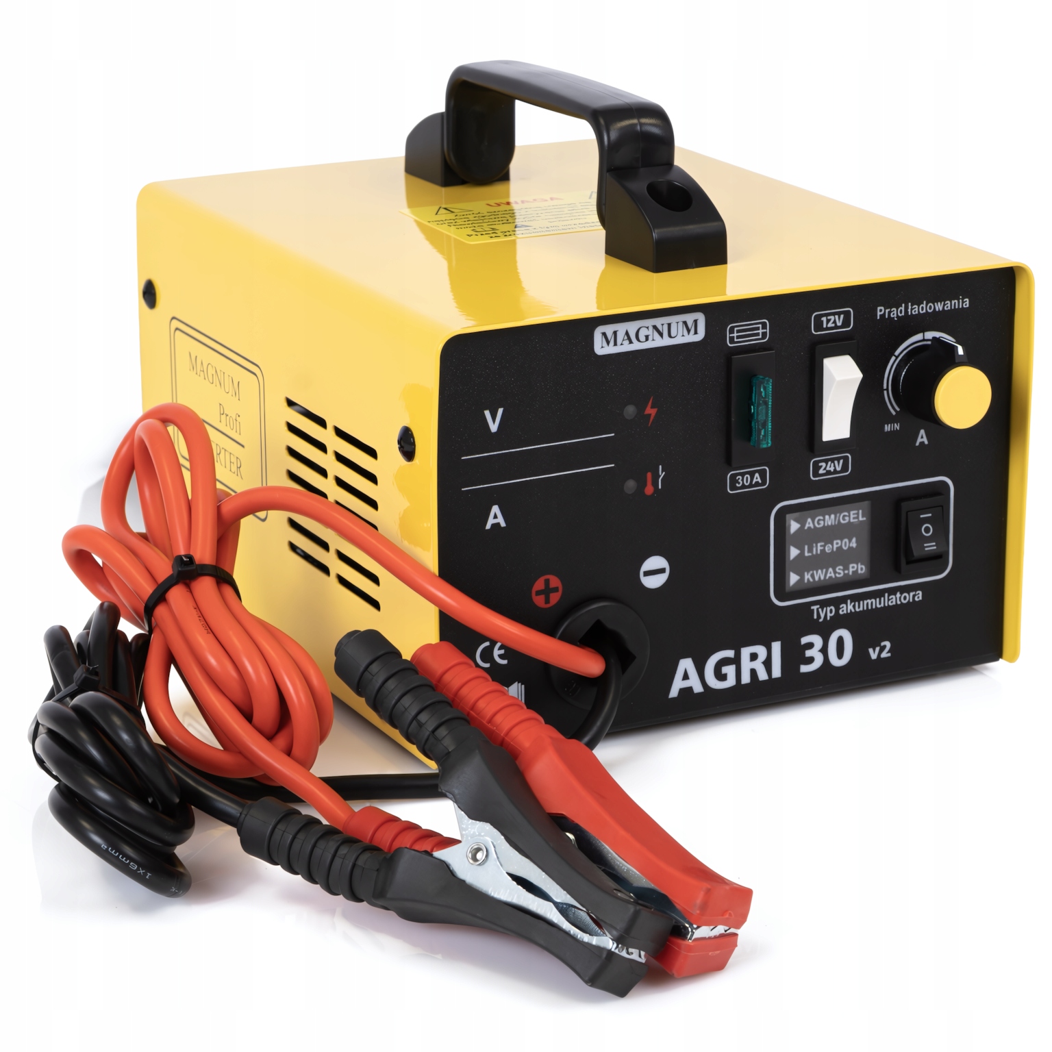 Automobilový Usmerňovač Magnum Agri 30 V2 Nabíjačka 12V 24V Agm Gel LIFEPO4