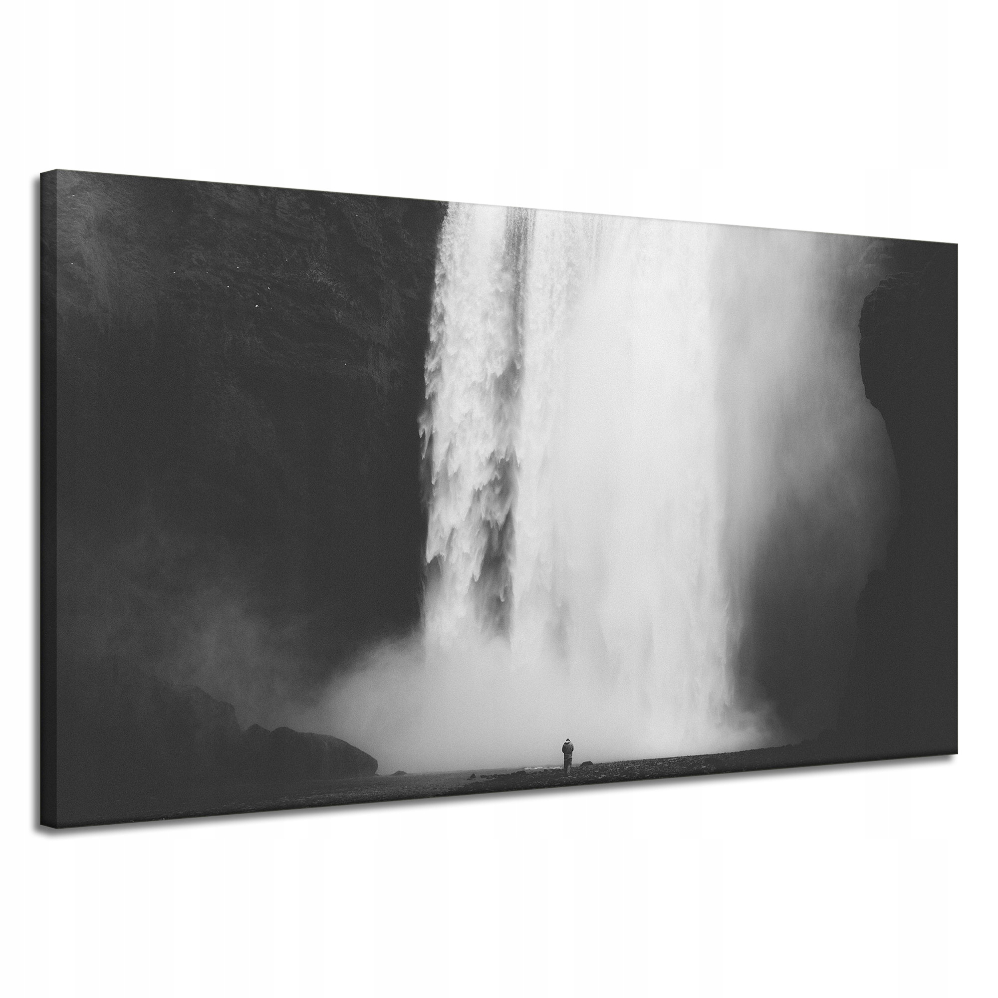 Obrazy na plátně Černobílý vodopád 120x70 cm