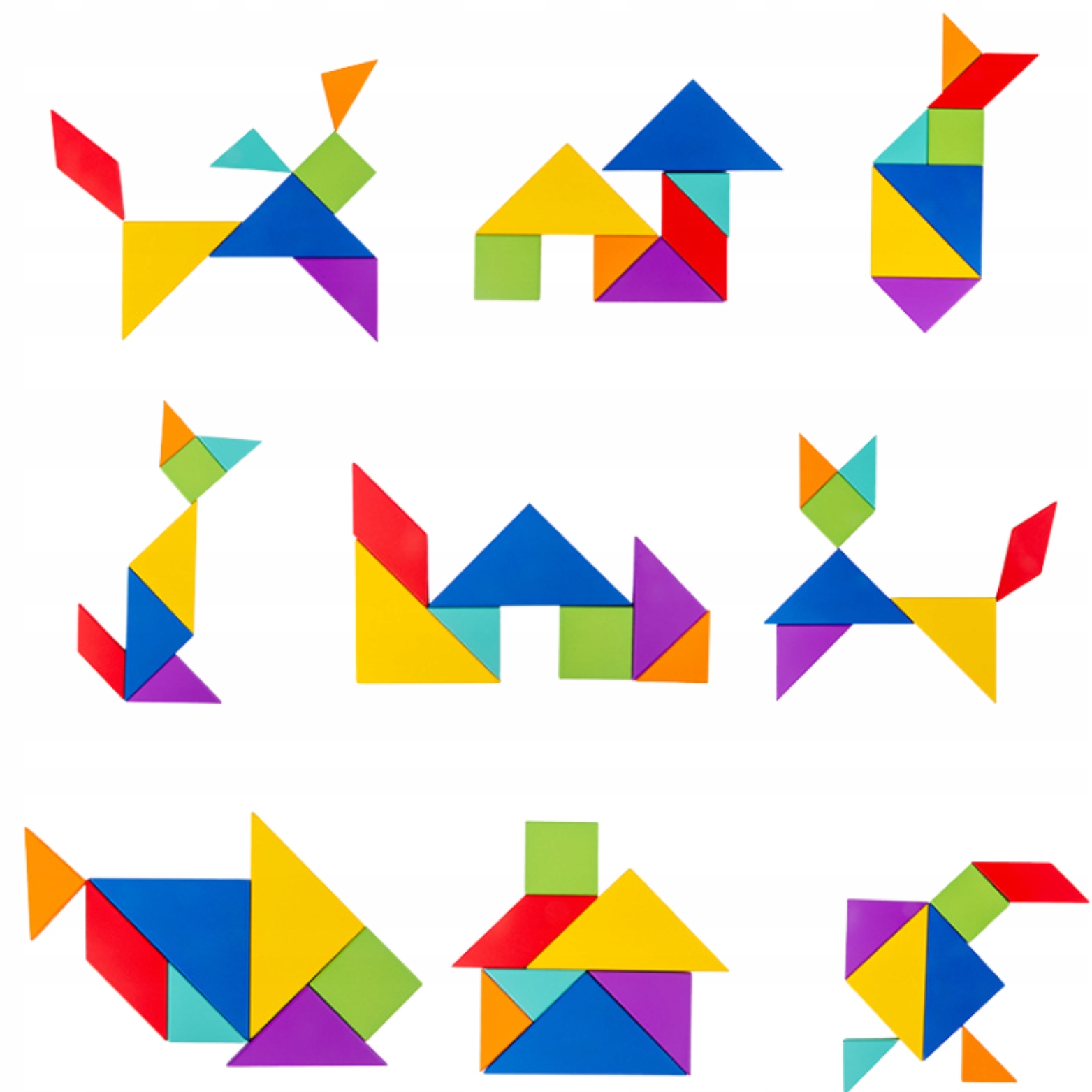 TANGRAM KLOCKI MAGNETYCZNE DREWNIANA UKŁADANKA XL Liczba elementów 1 szt.