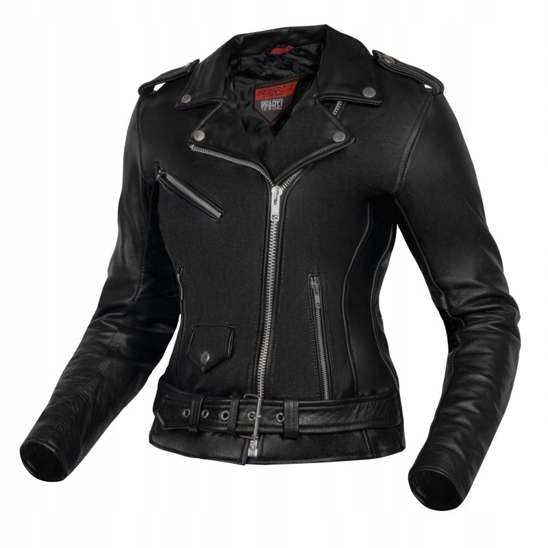 Kožená Bunda Ozone Ramones Lady Black D8XL