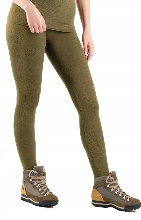 Tagart Termoaktivní legíny Greenland Merino Lady khaki XL s ionty stříbra