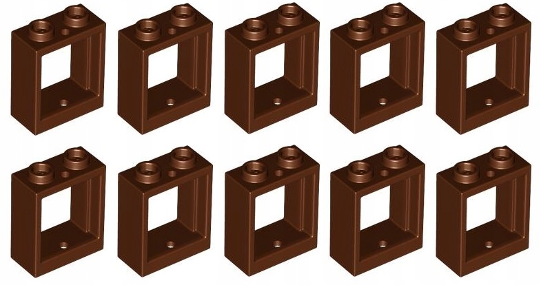 

Lego okno brązowe 2x2 rama 10 szt. 60592 do 60601