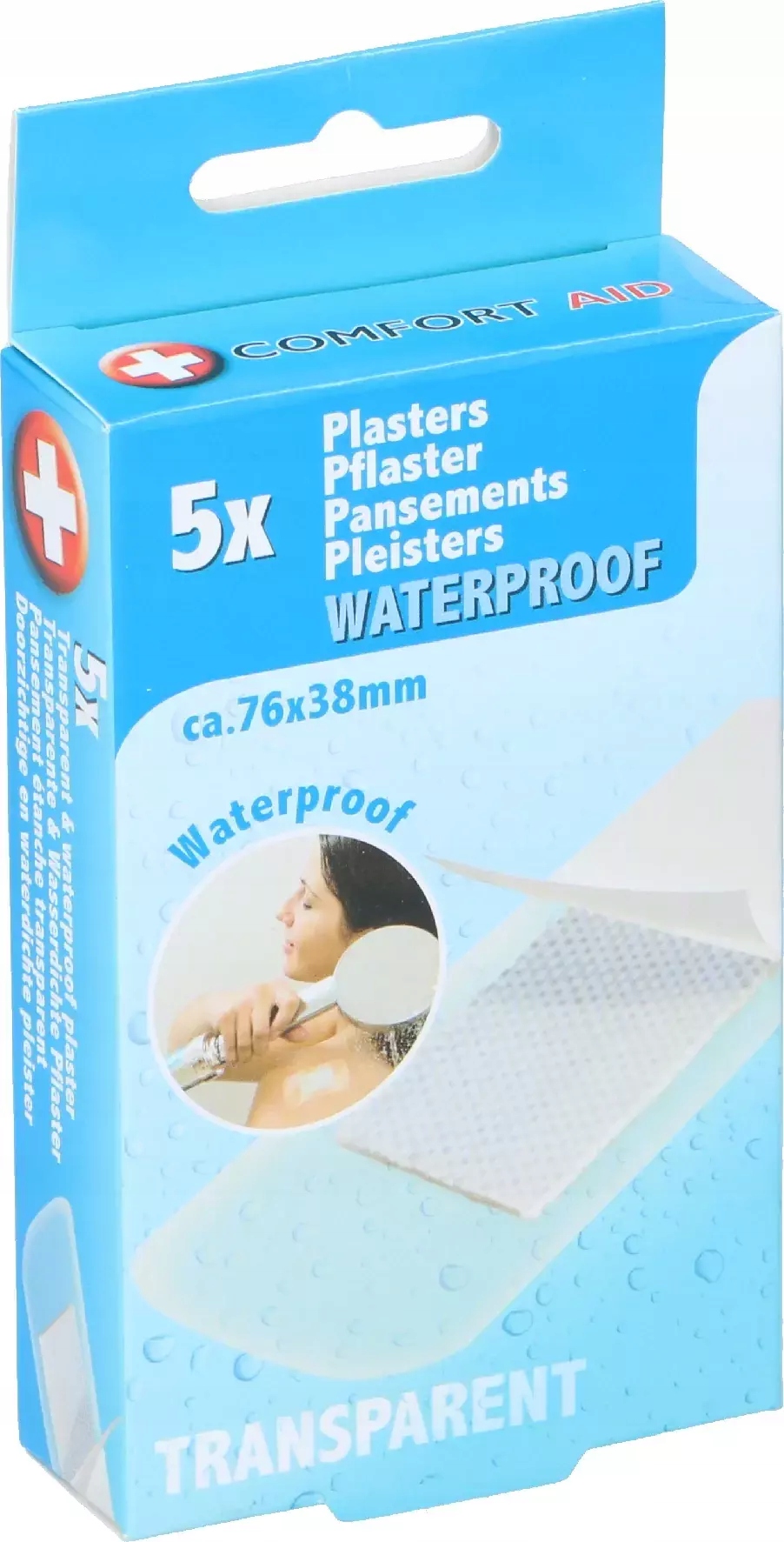 

Plastry opatrunkowe wodoodporne Comfort Aid x5
