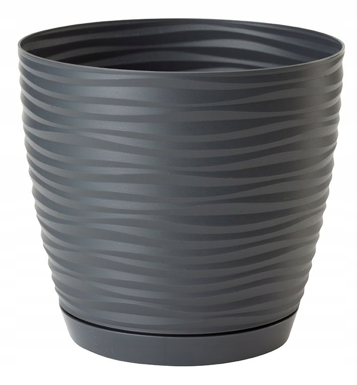 Doniczka Sahara Petit z podst 19 h27 - Antracyt