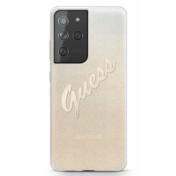 

Guess do Samsung S21 Ultra gold hardcase Glitter