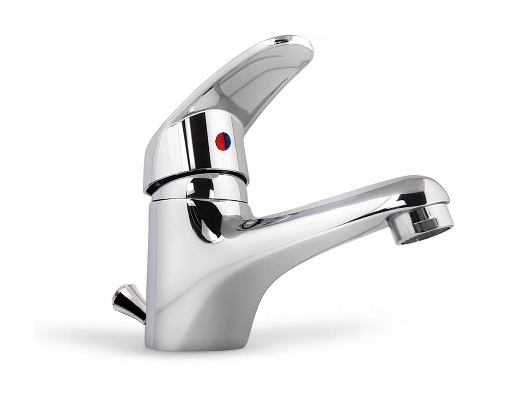 BATERIA ŁAZIENKOWA UMYWALKOWA KRAN DO UMYWALKI STOJĄCA CHROM CIĘGNO KOREK Marka Unitec