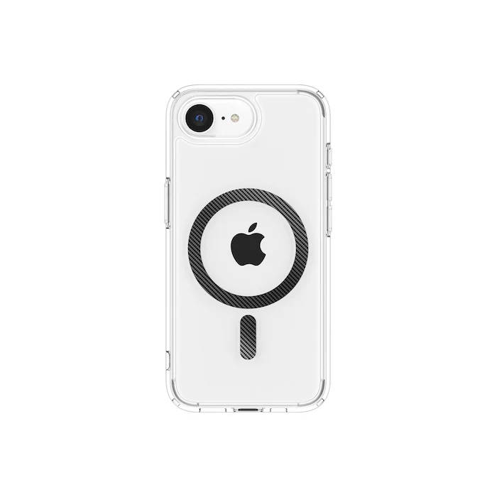 MagSafe kryt pro iPhone 16e Spigen Ultra Hybrid průhledný karbon