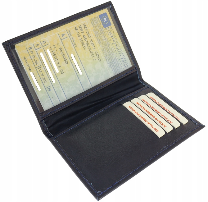 ETUI OKŁADKA NA LEGITYMACJĘ DOKUMENTY KARTY SKÓRA Typ etui