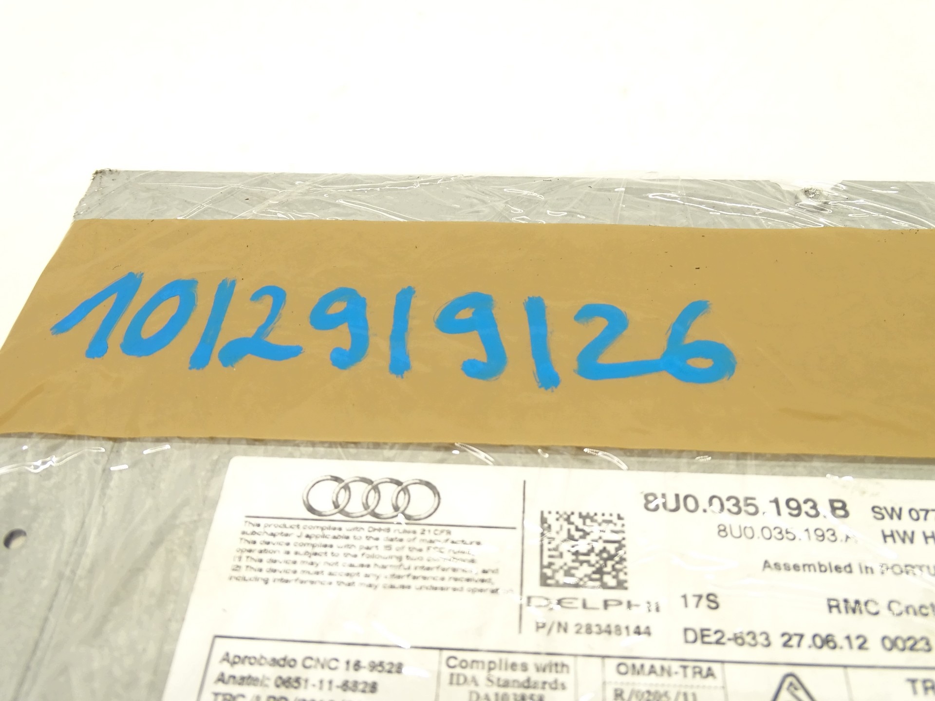 unit control unit MMI MULTIMEDIA navigation RADIO AUDI Q3 8U 8U0035193B