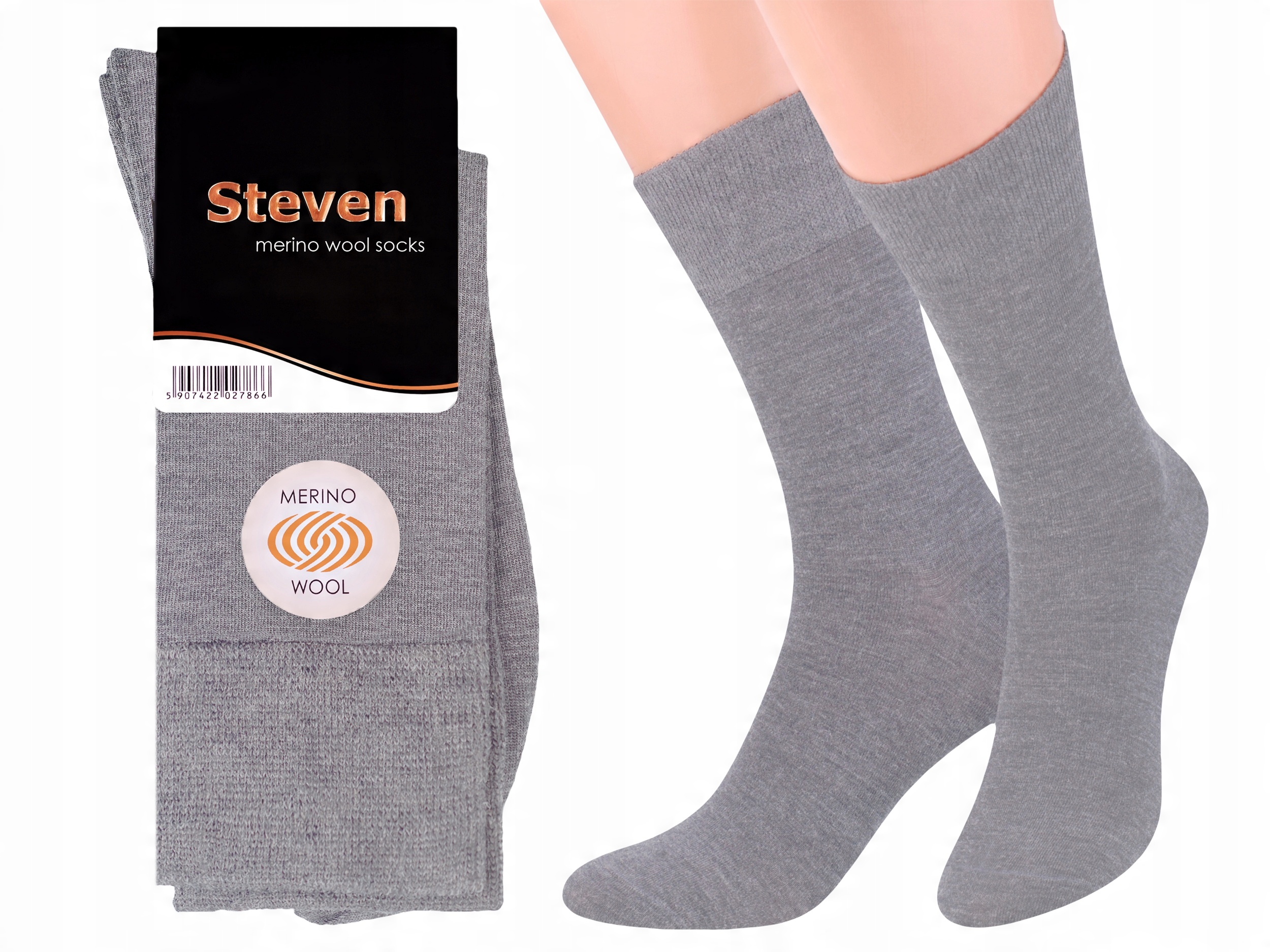 

Steven 130 Skarpety z Wełny Merynosów melanż 41-43