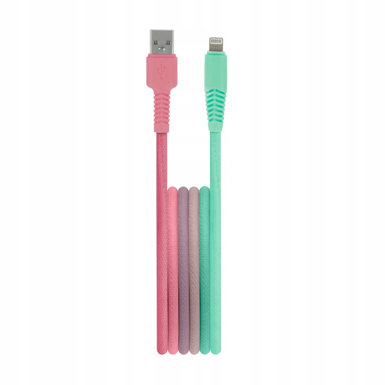 Setty kabel Usb Lightning 1,5 m 2,4A Kga- L- 1. 52420 gradient turkusowo-