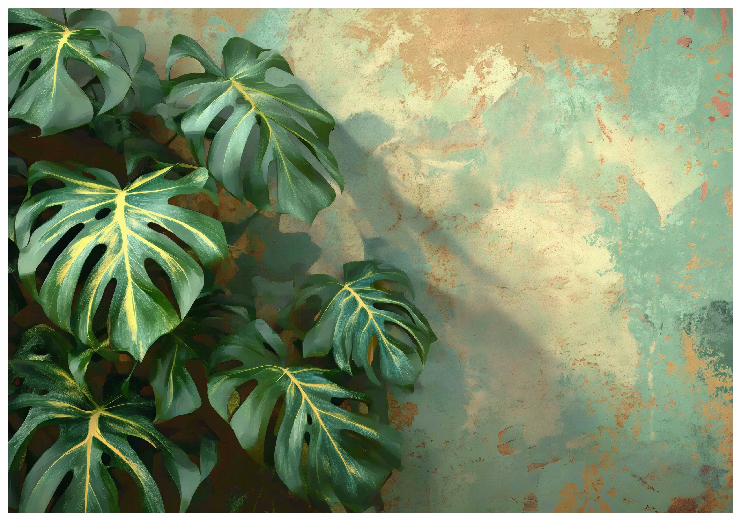 Fototapeta Monstera listy tropické zelené 416x290 vinylová lepidlo