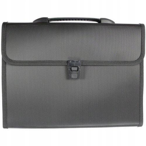 TECZKA A4 Z RĄCZKĄ 12 PRZEGRÓDEK CZARNA, TITANUM