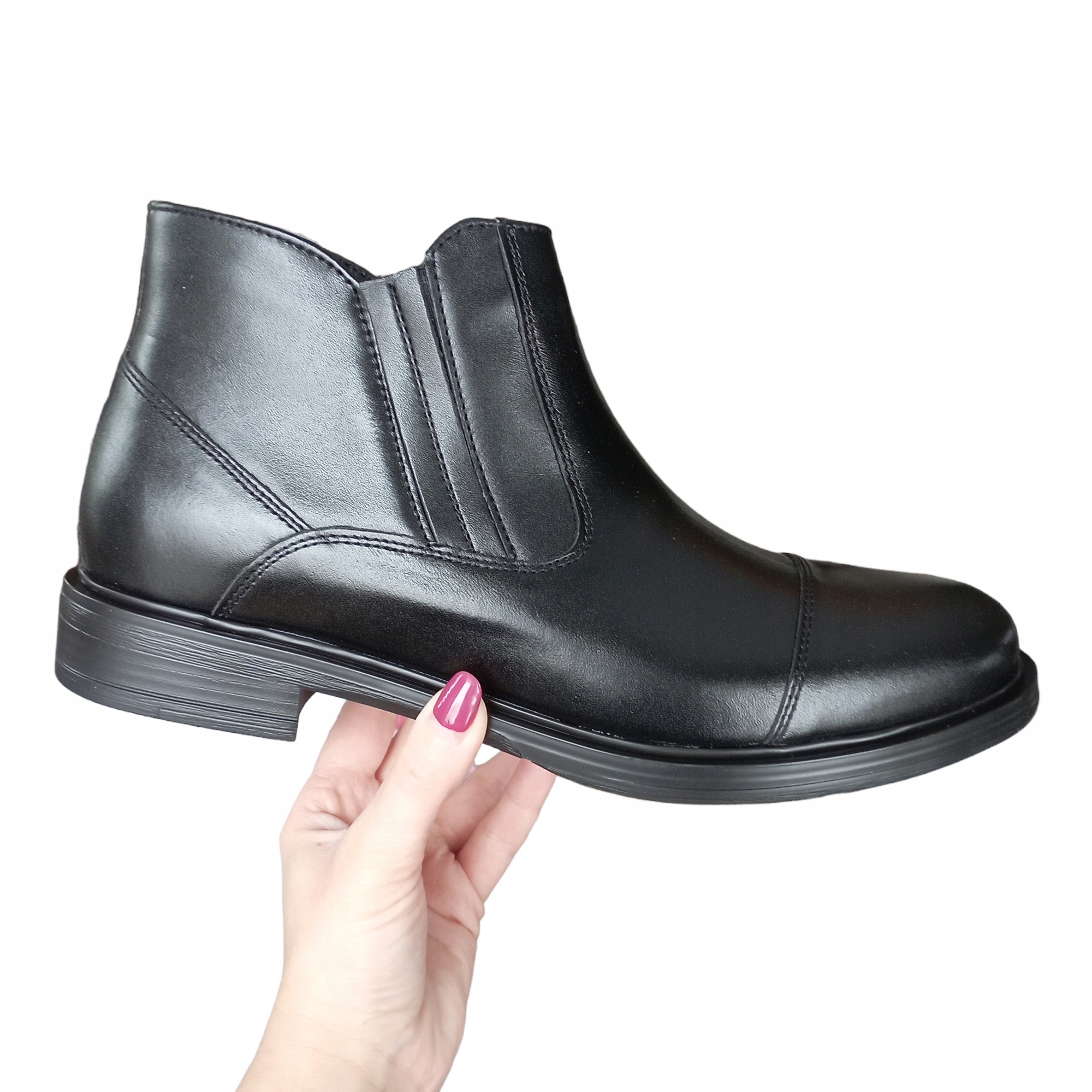 TRZEWIKI MĘSKIE ZIMOWE OCIEPLANE SKÓRA AGDA 39