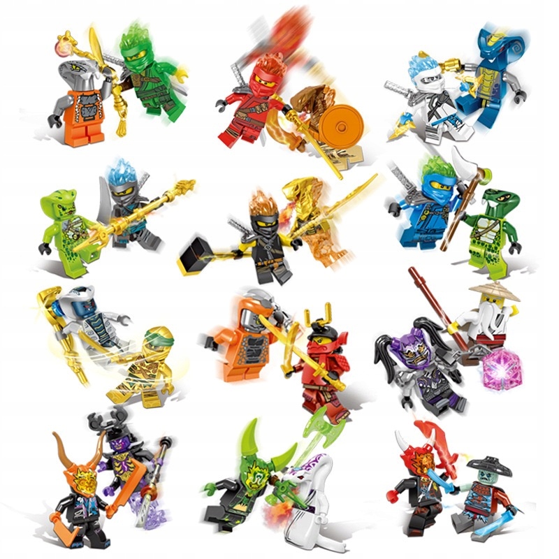 FIGURKI NINJA NINJAGO ZESTAW 24SZT Wiek dziecka 3 lata +
