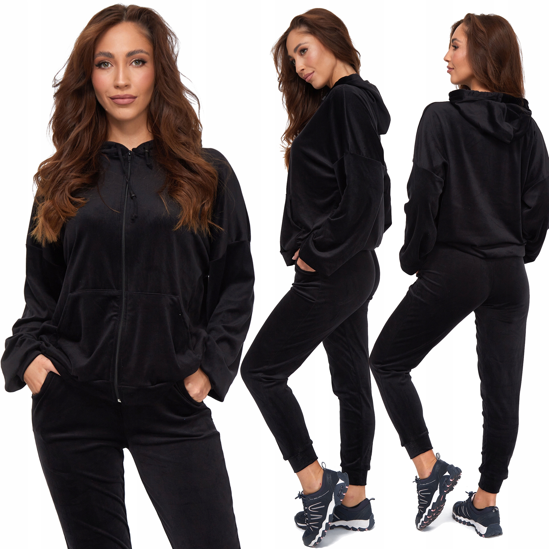 324_ 3XL/46 _welurowy Komplet Dresowy