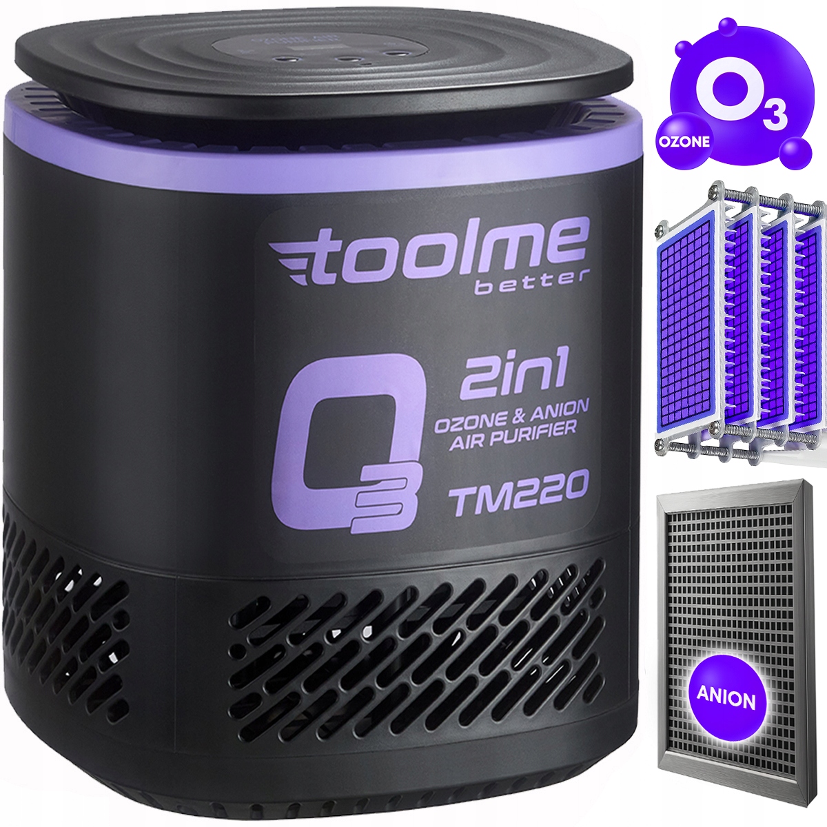 Výkonný 140W čistič vzduchových filtrů Purifier > Ozonátor > Ionizátor