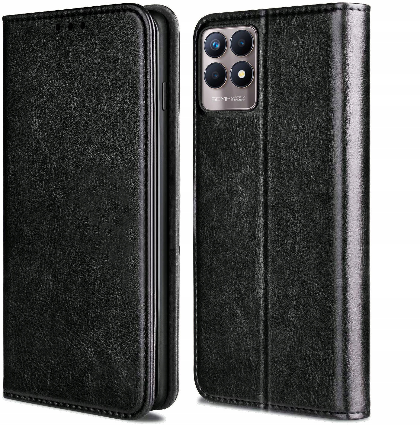 

Etui Skórzane na Magnes Szkło do Realme 8i