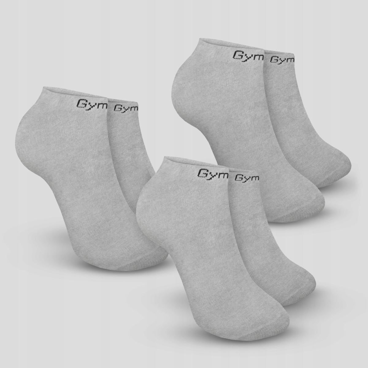 GymBeam Skarpety Ankle Socks 3Pack Grey M