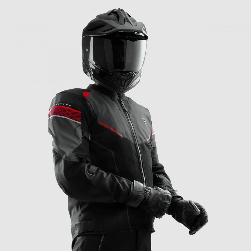 Textilná Bunda Rebelhorn Hiflow V Black/grey/red Xs
