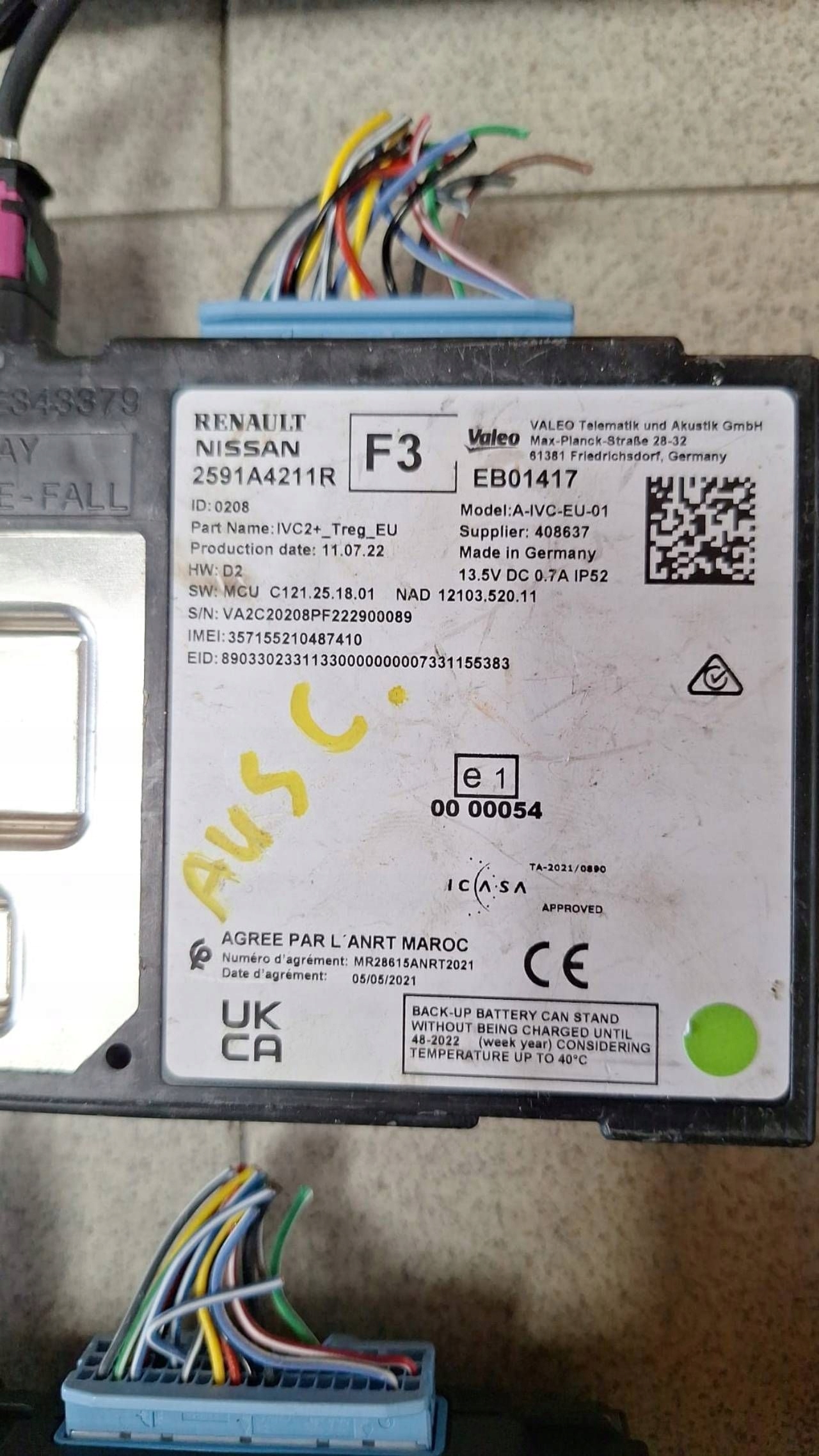 Altro/e sterowniki modulo computer Renault Austral 2591A4211R