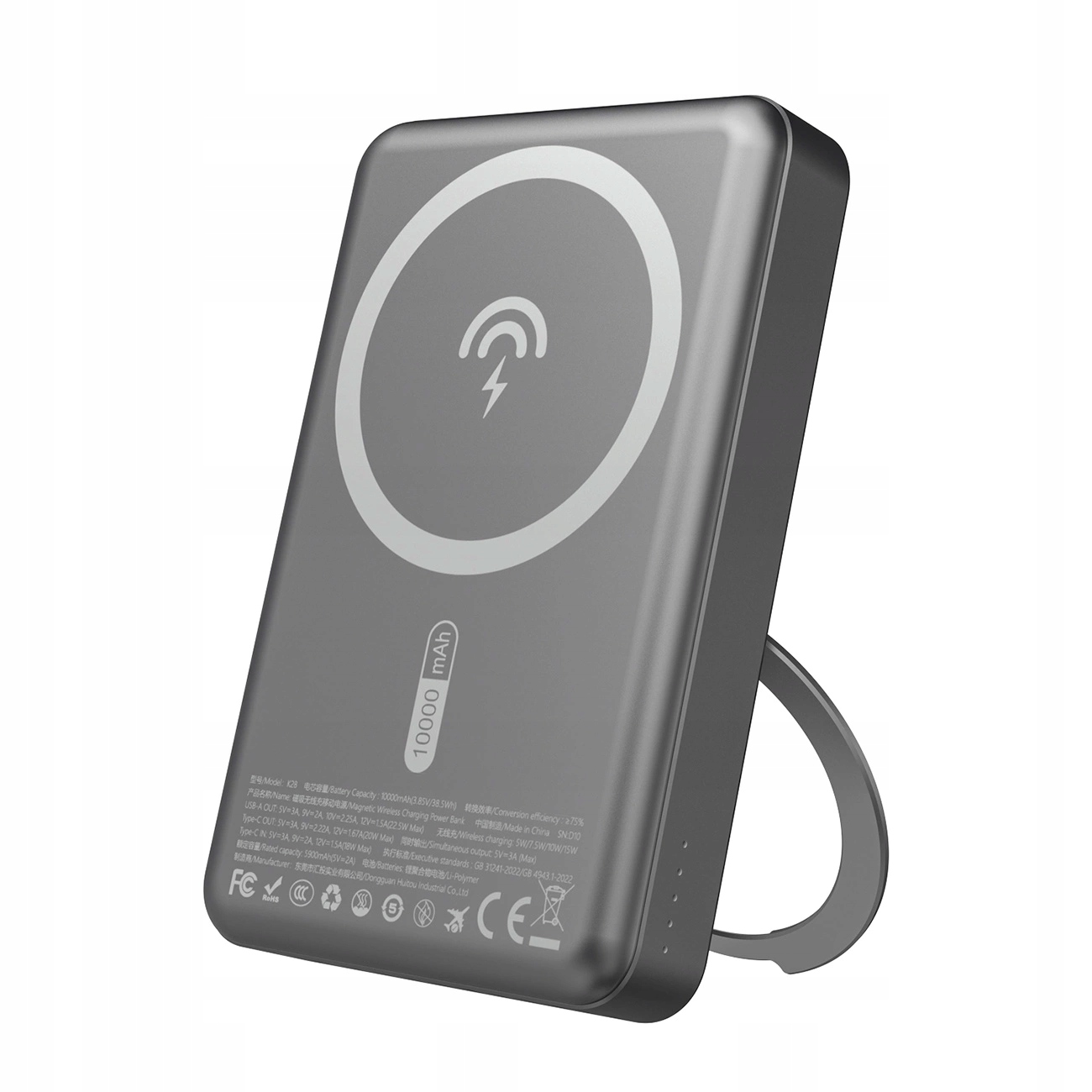 Powerbanka Dudao K28 10000mAh Pd 22.5W s MagSafe s kovovým pouzdrem a kroužkem