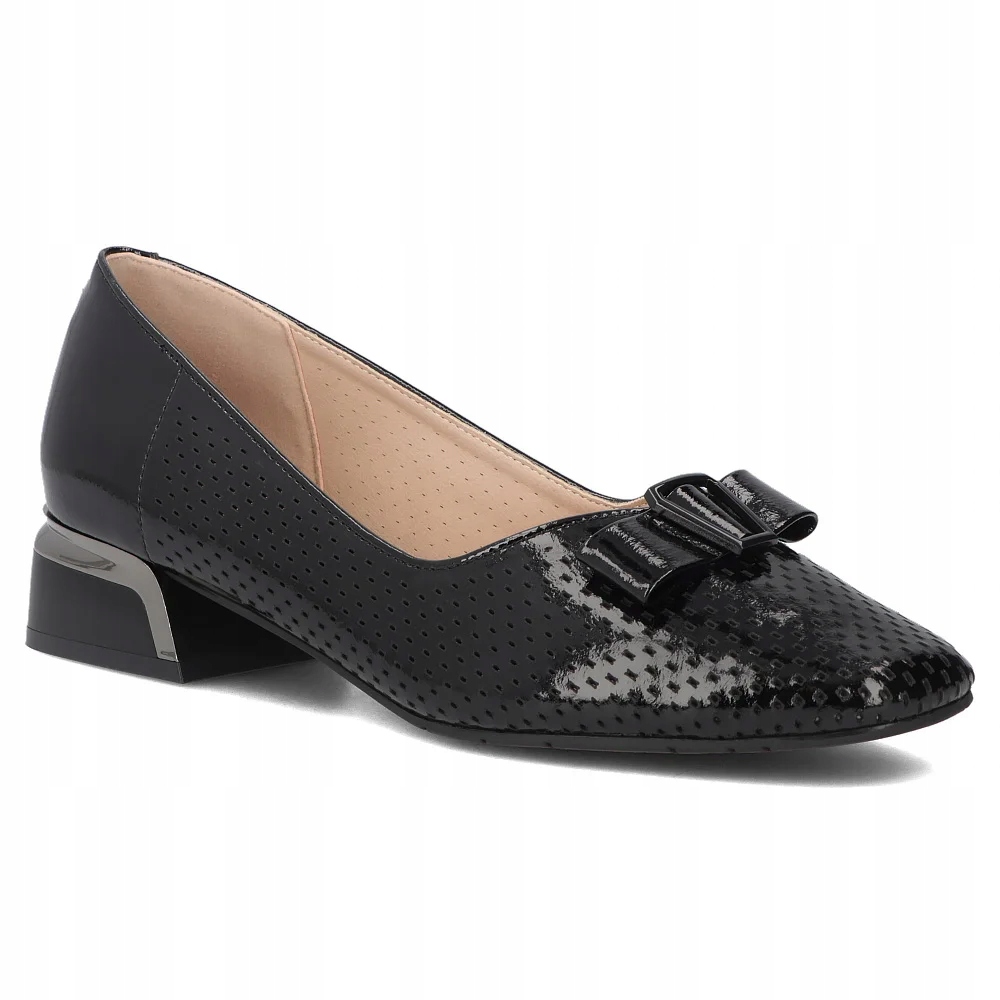 Skórzane buty damskie czółenka Filippo półbuty na obcasie r.38