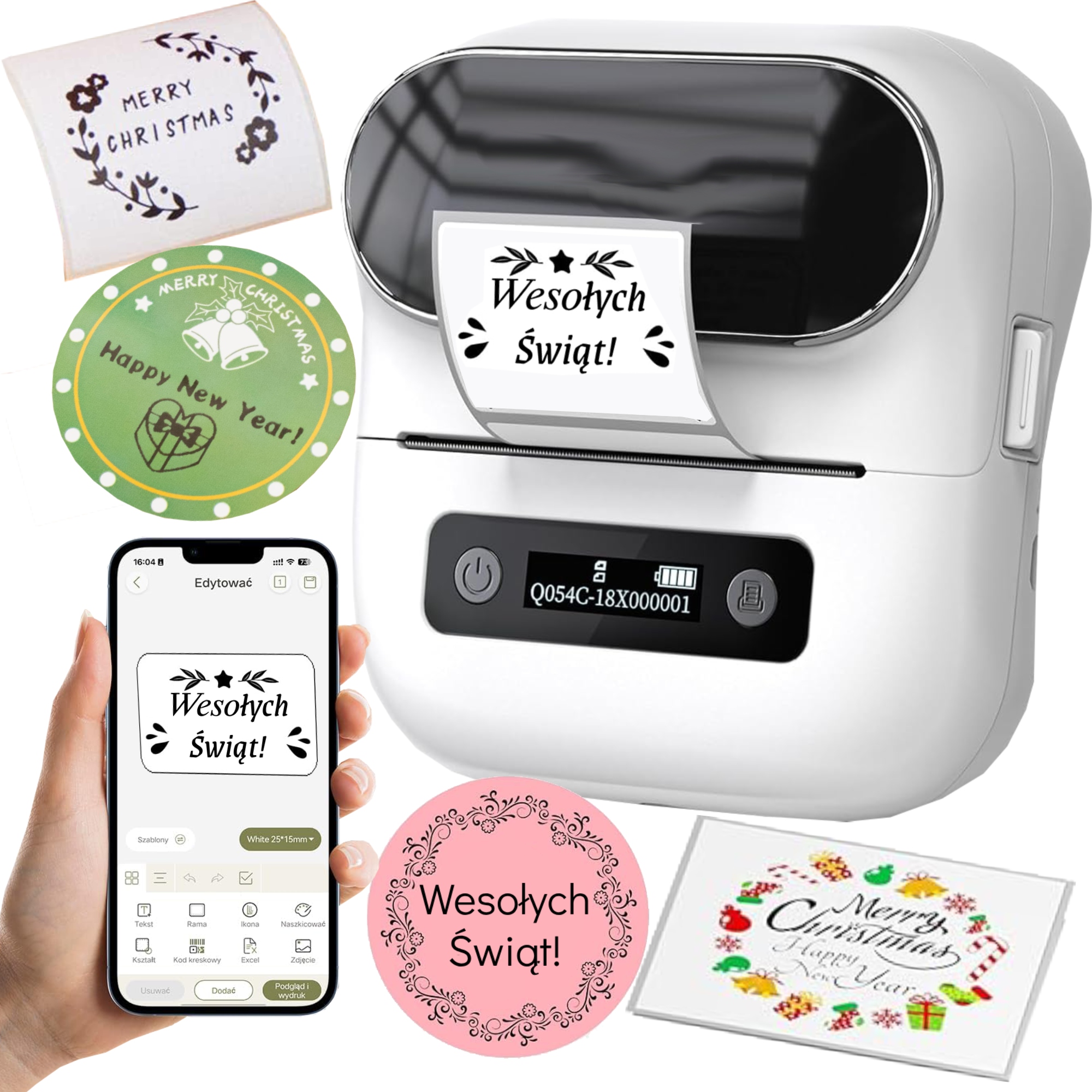 Phomemo M220 mini termální tiskárna samolepících štítků s nálepkami 80 mm