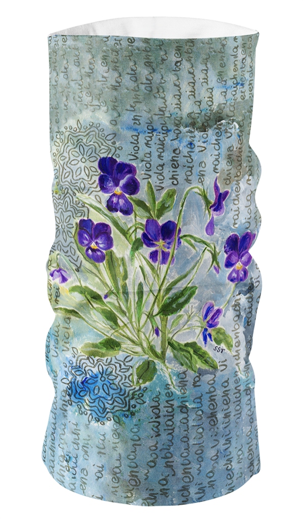 Chusta wielofunkcyjna bandana komin Fiołki