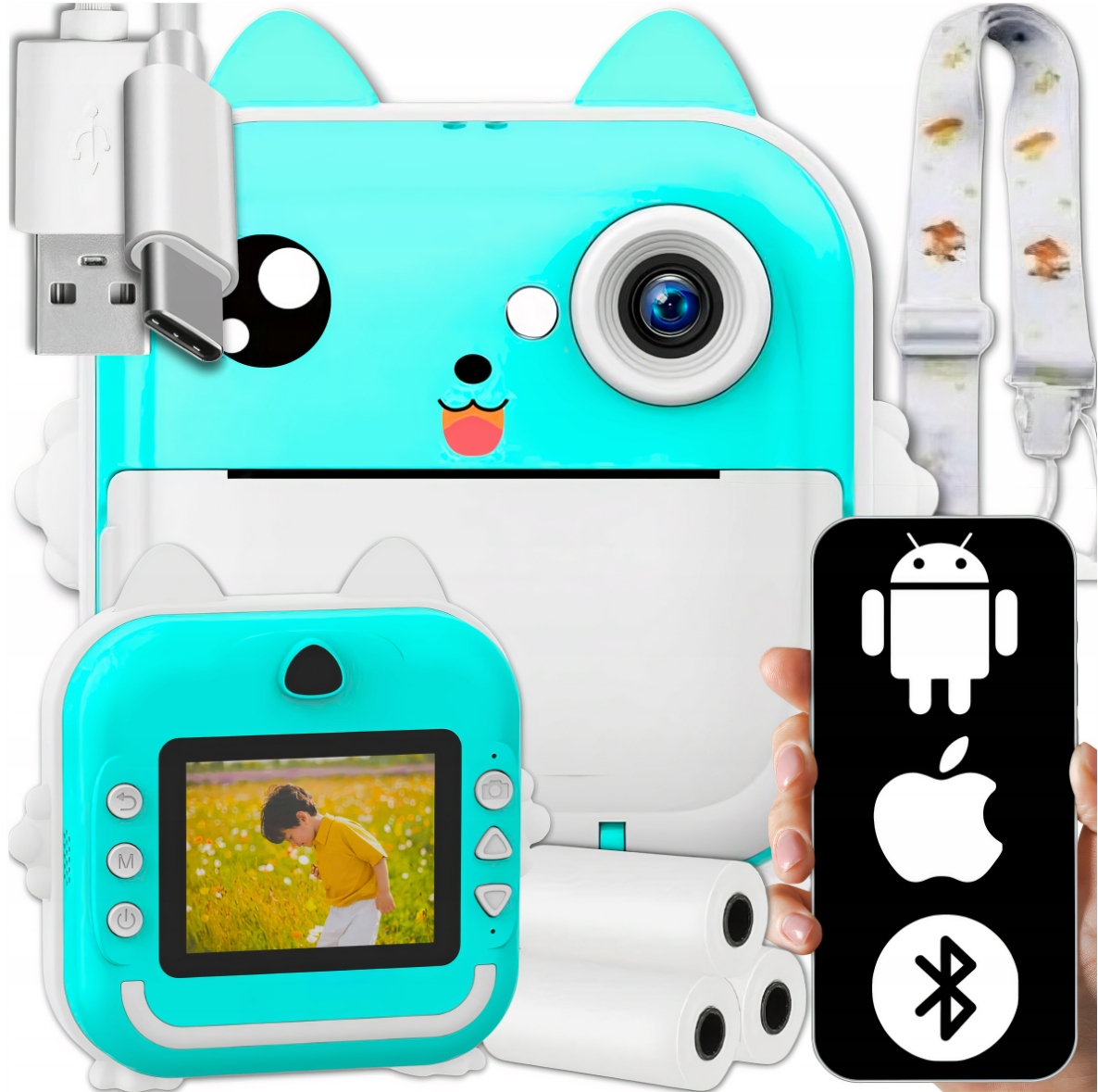 Fotoaparát Instantní tisk Mini termální tiskárna válečky