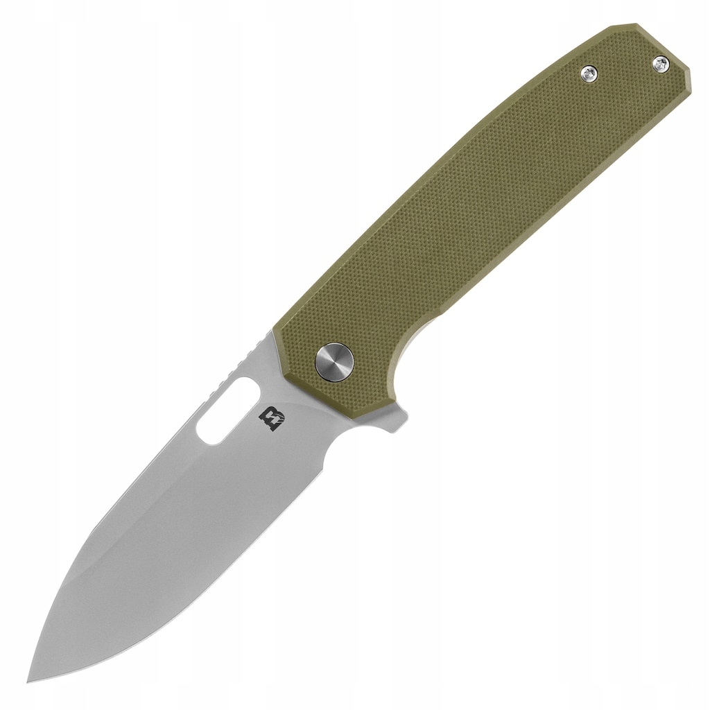 Vojenský zavírací Nůž Badger Outdoor D2 Lobo Green s vojenským klipem