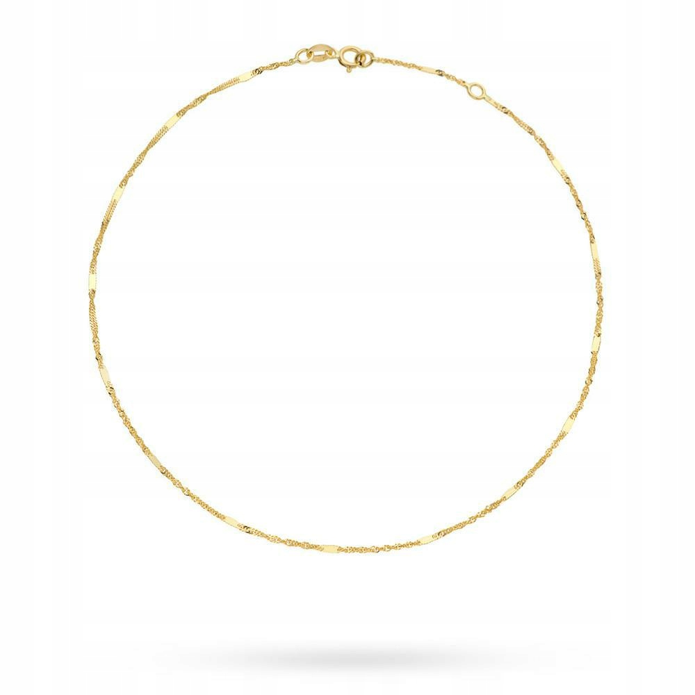 Zlatý Náramek na nohu pr. 585 Singapur 14k