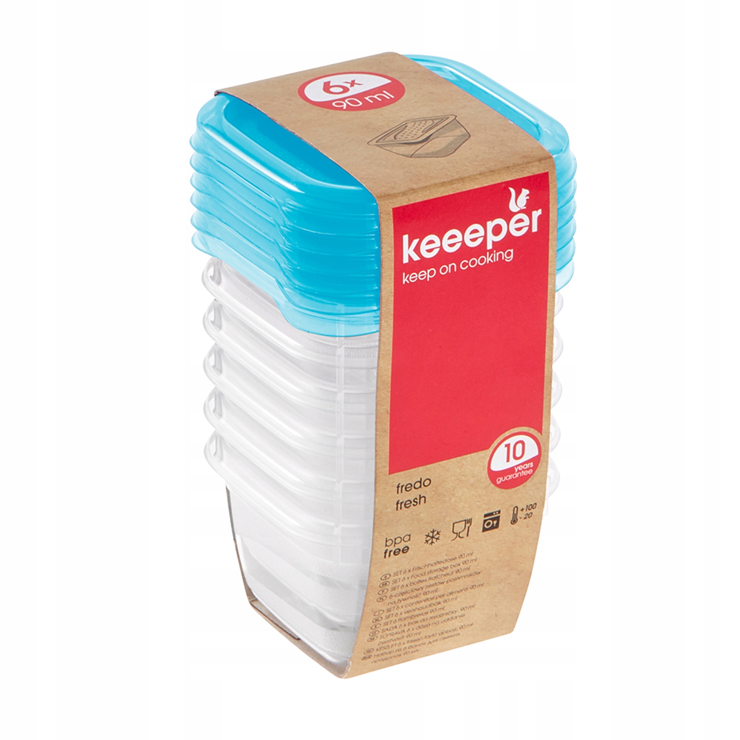 

Komplet 6x0,90 ml pojemników do żywności Keeeper