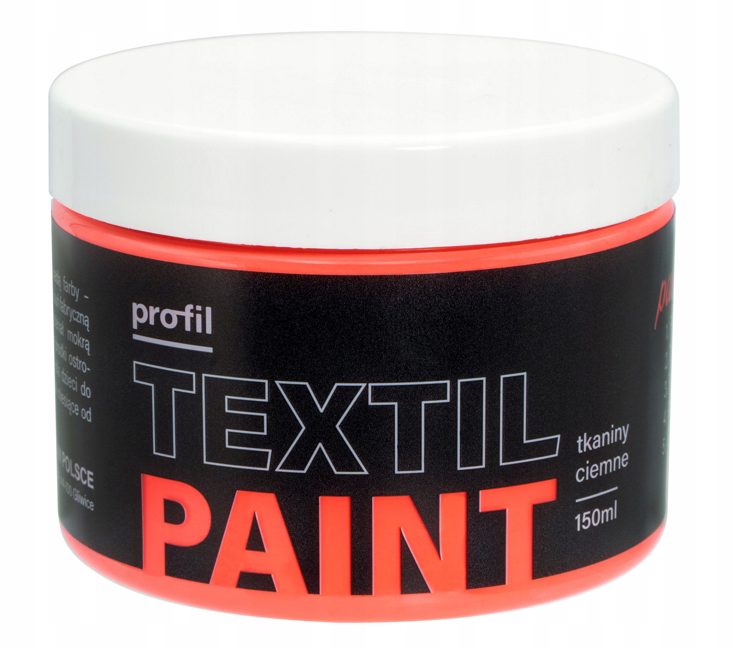 FARBKA do malowania ODZIEŻY ciemnej czerwony fluo