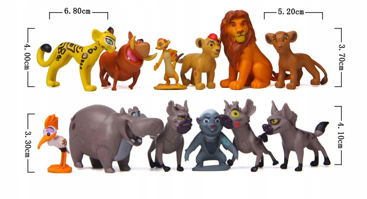 Figurki KRÓL LEW Simba Timon Pumba Disney 12 szt. Typ zestaw