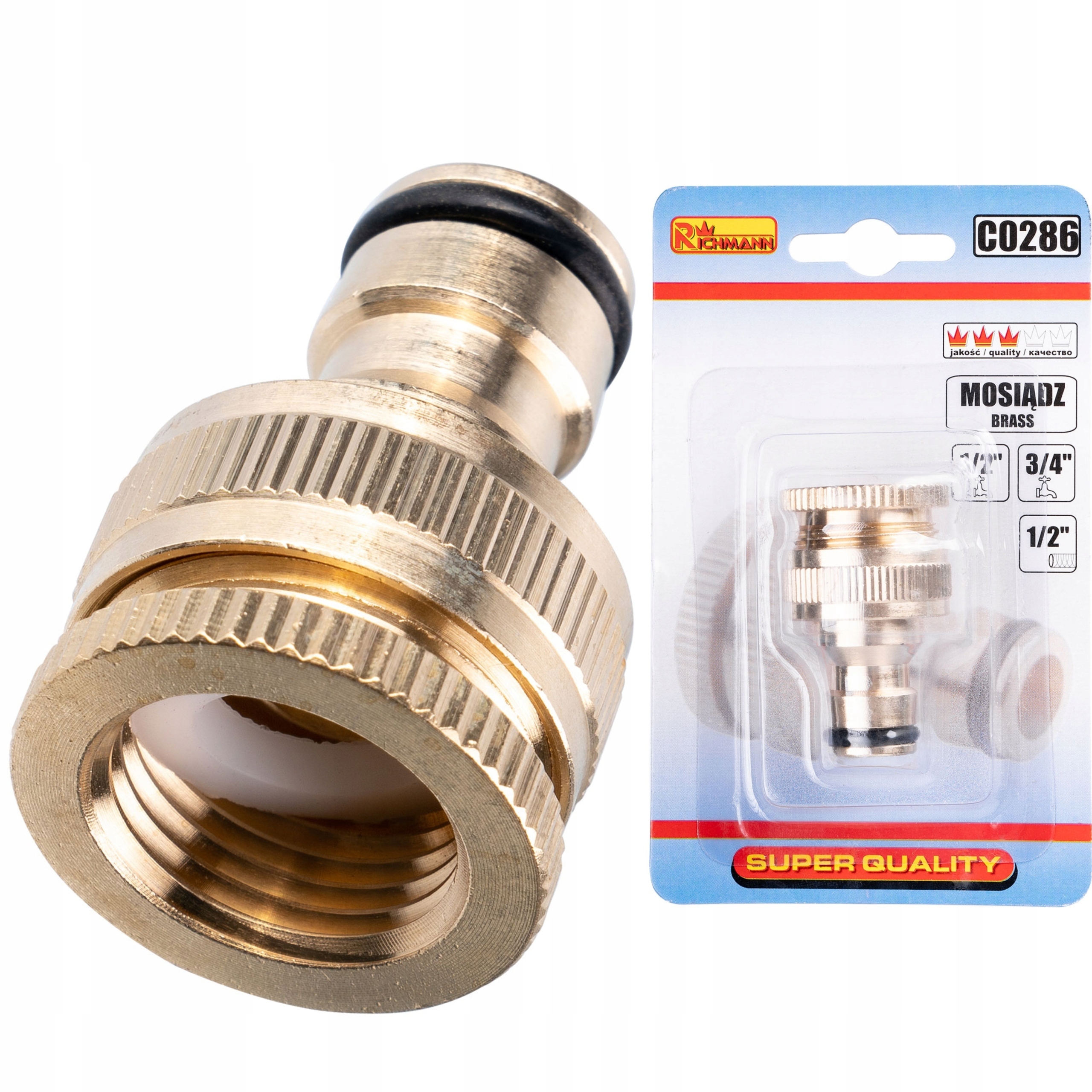 

Przyłącze Do Kranu 1/2'' 3/4'' Mosiądz Richmann