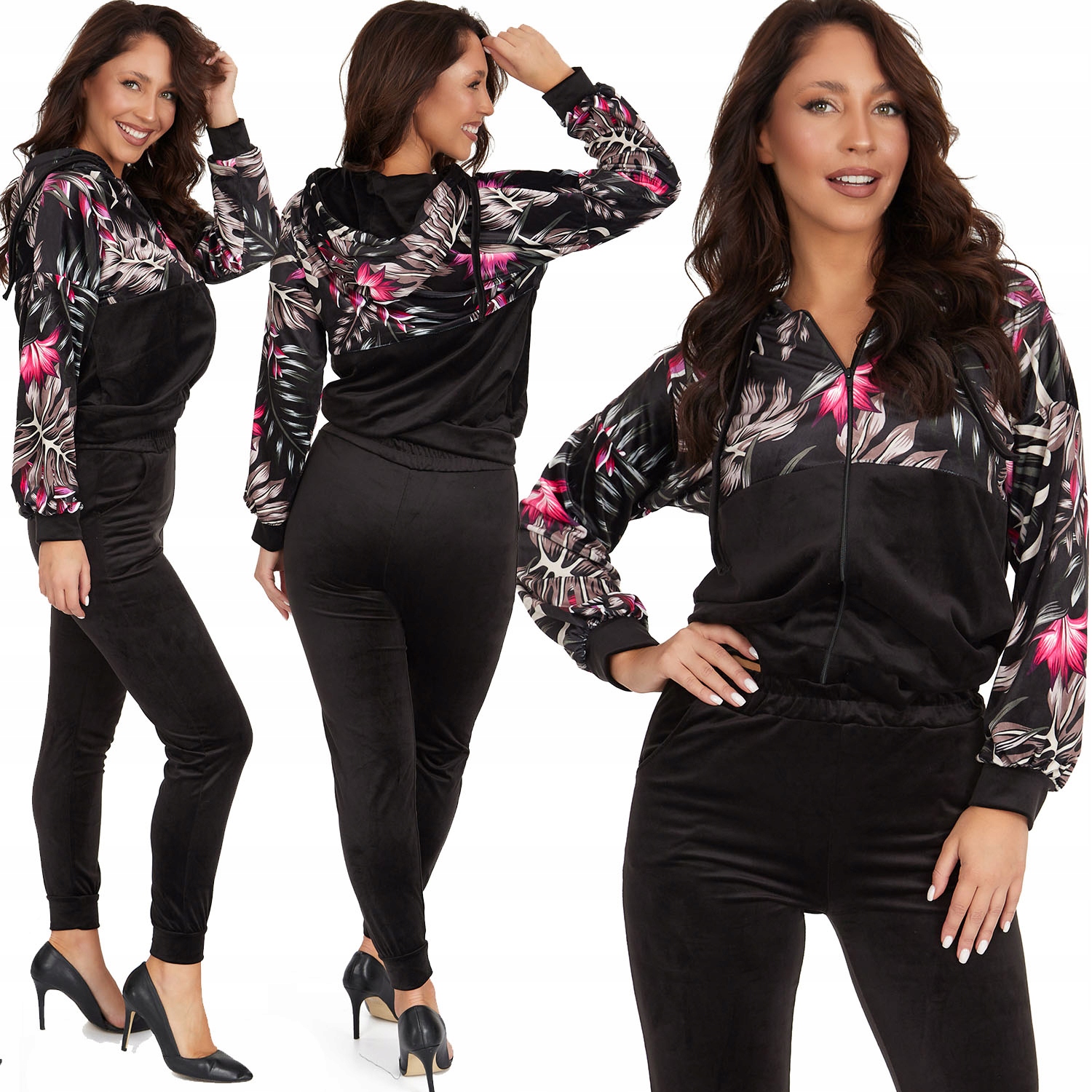 322_ 3XL/46 _welurowy Komplet Dresowy