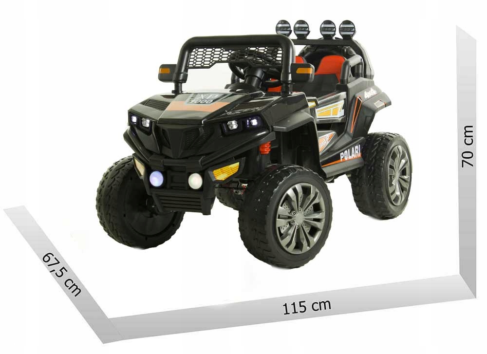 Auto na akumulator Jeep Buggy Skóra+Eva+Pilot 4x4 Szerokość pojazdu 67.5 cm